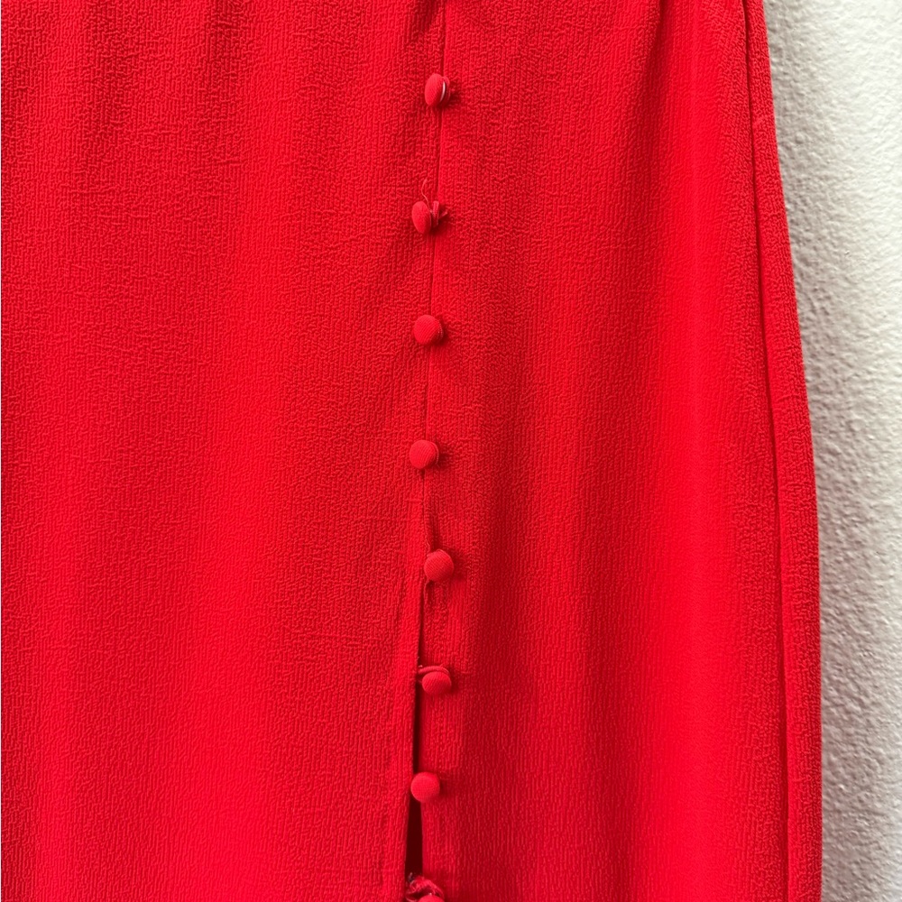 Show Me Your Mumu Red High Slit Midi Skirt SizeSmall - Picture 3 of 9